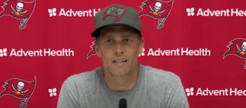 Brady has one year left in his contract with the Buccaneers (Image source: Tampa Bay Buccaneers/YouTube)