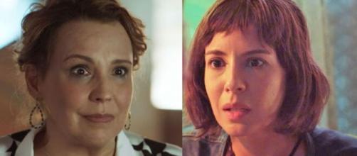 Elenice e Lara em 'Um Lugar ao Sol' (Fotomontagem/Reprodução/TV Globo)