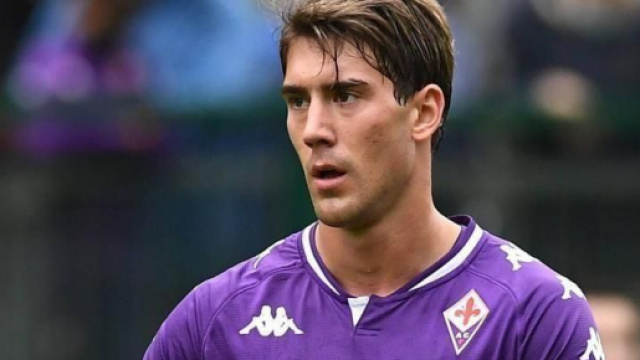 Dusan Vlahovic, oramai ex giocatore della Fiorentina.
