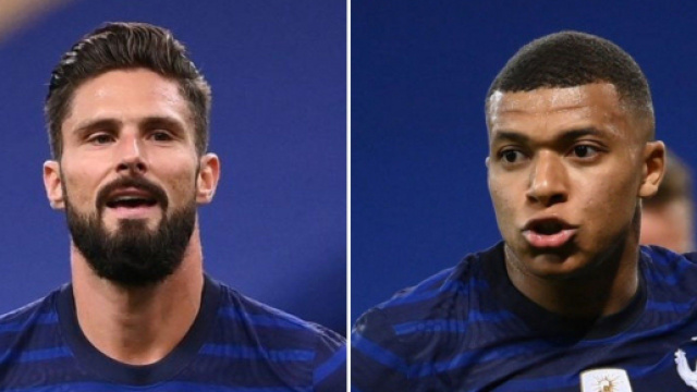 Mbappé et Olivier Giroud en équipe de France - Source : montage, Twitter