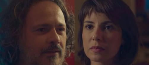Mateus e Lara em 'Um Lugar ao Sol' (Fotomontagem/Reprodução/TV Globo)
