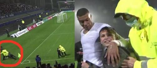 Vannes- PSG : un stadier traîne un enfant au sol et crée une grosse polémique (vidéo) - Source montage vidéo Twitter @Le_Neversois