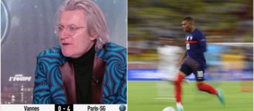 Hervé Penot encense la vitesse d'Mbappé, un athlète le tacle et défie Kylian - Source : capture d'écran, Youtube