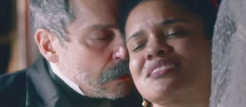 Tonico e Zayla em 'Nos Tempos do Imperador' (Reprodução/TV Globo)