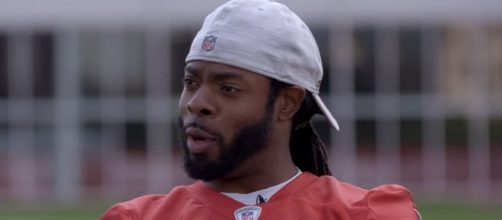 Sherman was recruited by Brady to the Bucs (Image source: Tampa Bay Buccaneers/YouTube)