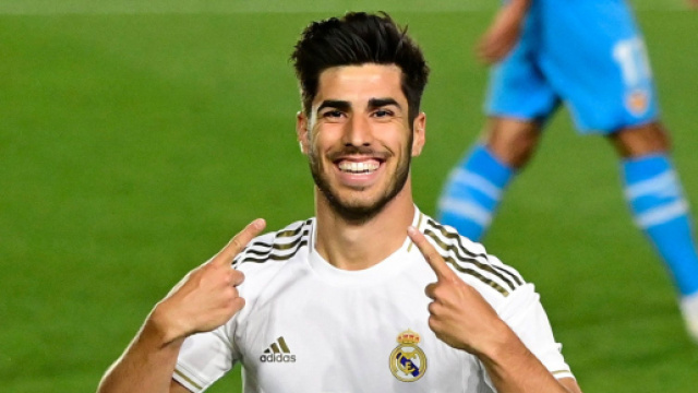 L'attaccante Asensio del Real Madrid.