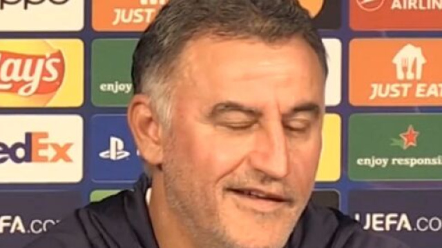 Un journaliste pose une question malicieuse sur Mbappé, Galtier préfère en rire (capture RMC)