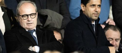 Luis Campos et le président du PSG, Nasser Al-Khelaïfi, visent du lourd au mercato. (crédit Twitter)