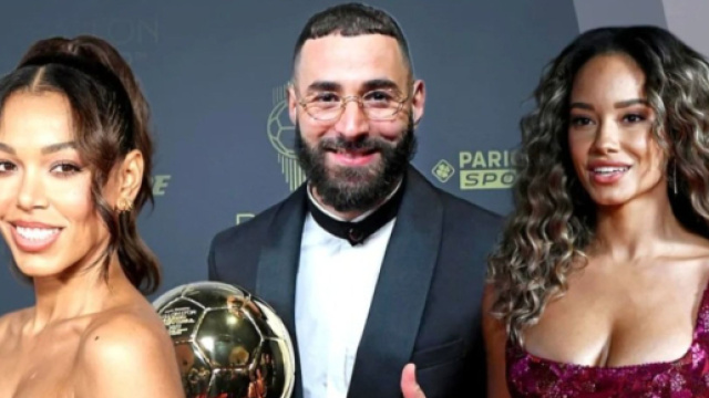Karim Benzema a pu profiter de sa compagne et de la mère de son fils pour lui rendre hommage au Ballon d'Or. (crédit Twitter)