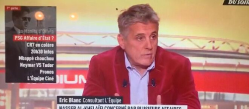 Eric Blanc fait polémique sur les réseaux sociaux après ses propos très limites sur le président du PSG. (crédit capture EdS)