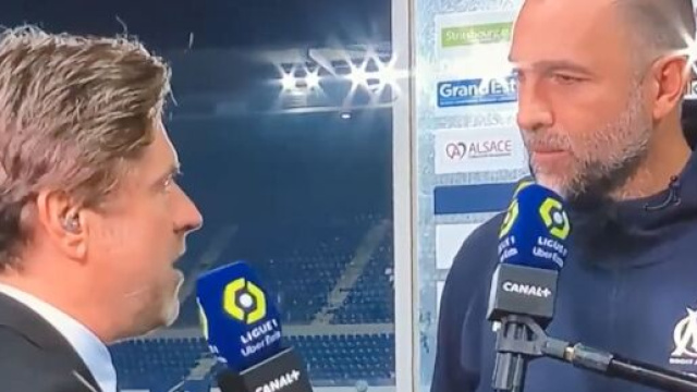 Igor Tudor agacé par la défaite de l'OM et une question d'un journaliste de Canal+. (crédit capture C+)
