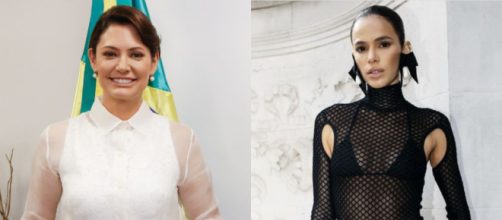Bruna Marquezine é chamada de 'feia e vulgar' por Michelle Bolsonaro (Reprodução/Anderson Riedel/PR/Instagram/@brunamarquezine)