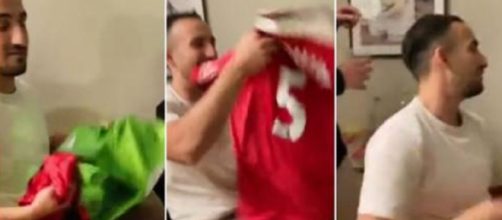Un fan reçoit le maillot de Maguire comme cadeau, son 'seum' agite Twitter (capture YouTube)