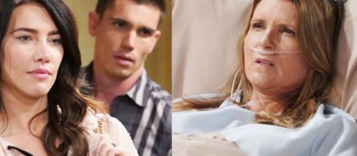 Beautiful, trame al 12/11: Steffy dice a Finn di credere che Sheila abbia finto il malore.