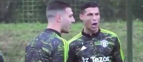 Cristiano Ronaldo savoure un petit pont à l'entrainement, Twitter le dézingue (capture RMC Sport)