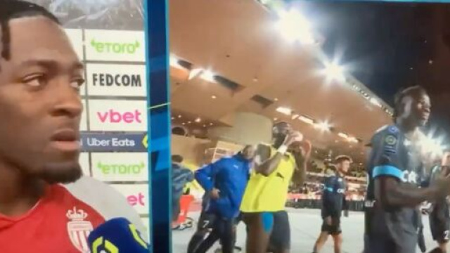 Axel Disasi en colère contre l'arbitrage de Benoit Bastien. (crédit Prime Video)