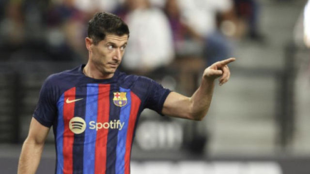 Robert Lewandoswki, giocatore del Barcellona.