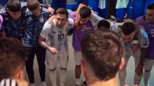Le discours de Messi avant la finale de la Copa America fuite et fait le buzz (capture YouTube)