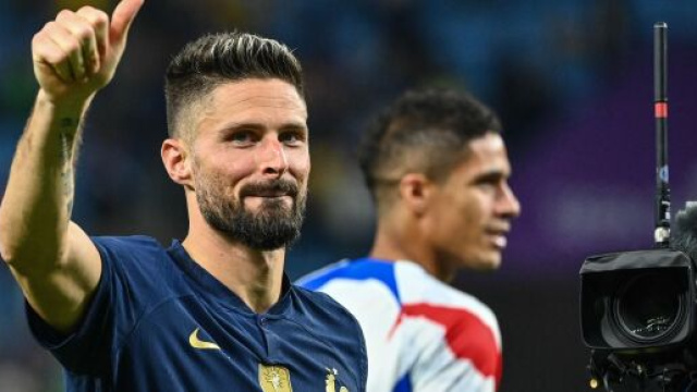 Giroud auteur d'un doublé face à l'Australie. (crédit Twitter)
