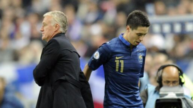 Didier Deschamps n'a pas laissé un bon souvenir à Samir Nasri. (crédit Twitter)