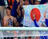 Les supporters du Japon étaient au rendez vous pour le match contre l'Allemagne Source : Capture Twitter
