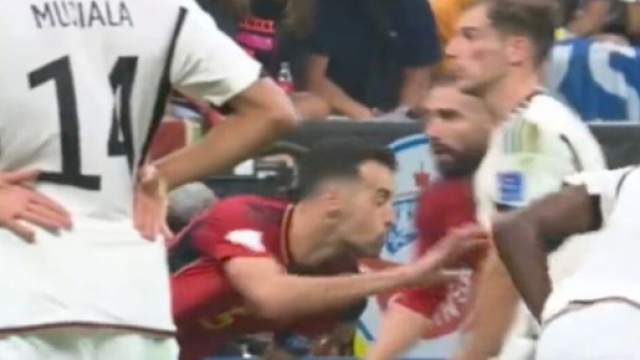 Avec l'Espagne, Sergio Busquets a rencontré le mur Goretzka Source : Capture Twitter