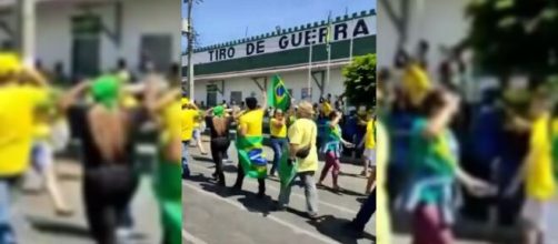 Manifestantes pedem intervenção militar (Reprodução/Twitter)