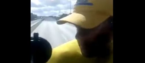 Bolsonarista viajou vários quilômetros no para-brisa do caminhão (foto/internet)