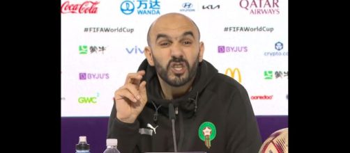 Walid Regragui agacé par une question sur les statistiques en conférence de presse. (crédit BeIN Sports capture)