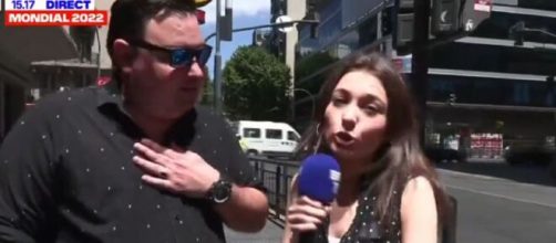 Coupe du monde : Les propos polémiques d'un supporter argentin mettent mal à l'aise la journaliste (capture BFMTV)