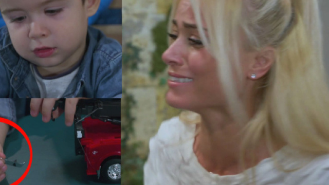 Un posto al sole, il piccolo Federico Palladini (Leonardo Perrini) e sua mamma Clara Curcio (Imma Pirone).