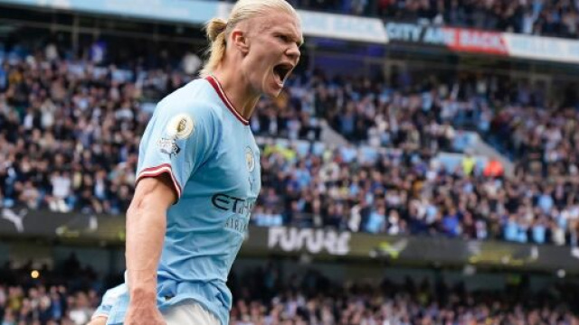 Haaland en grande forme pour sa reprise avec Manchester City. (crédit Twitter)