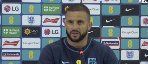 Kyle Walker déjà prêt pour faire face à Kylian Mbappé. (crédit Twitter)