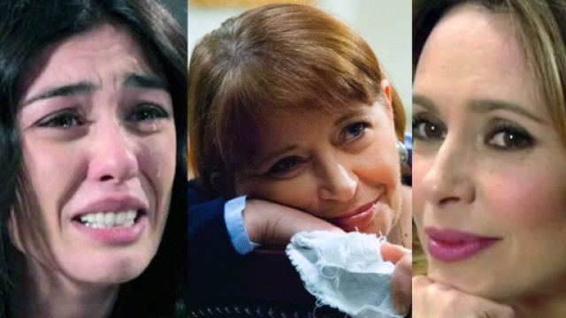Un posto al sole, Rossella (Giorgia Gianetiempo), Teresa (Carmen Scivittaro) ed Elena (Valentina Pace).