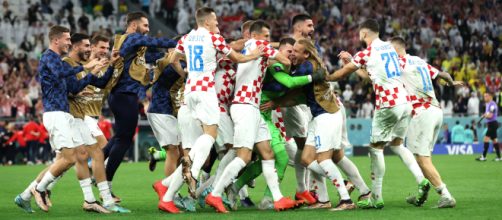 Los jugadores croatas celebran el pase a semifinales (Instagram/@FIFAWorldCup)