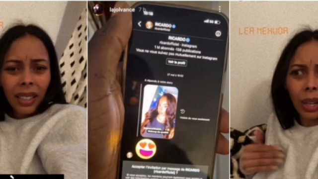 Ricardo Pinto a envoyé un DM à Shady, Nehuda, la mère de ses enfants s'énerve. Source : montage Snapchat