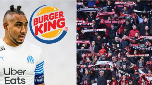 La banderole Burger King des supporters niçois avec Payet interdite, la photo fuite (captures YouTube)