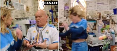 Laure Boulleau s'ambiance dans un bar avec des fans du Real Madrid, la vidéo buzze - Source : capture d’écran, Canal+