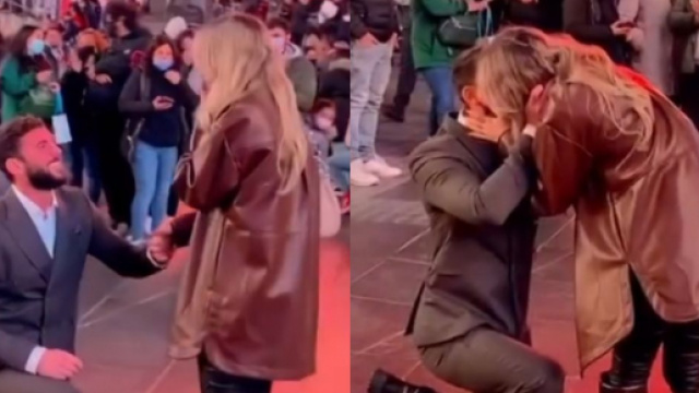 Illan fait une demande en mariage à une jeune femme - Source : @illancto, Instagram