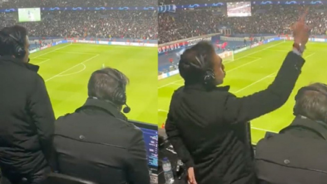 Le but de Mbappé célébré par Paul Tchoukriel, commentateur. (crédit capture Canal+)