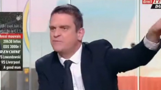 Gr&eacute;gory Schneider dur &agrave; propos de la carri&egrave;re de Leo Messi. (cr&eacute;dit capture La Cha&icirc;ne L'Equipe)