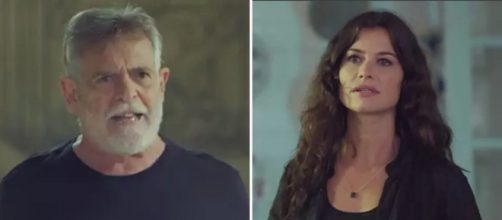 Santiago e Bárbara em 'Um Lugar ao Sol' (Fotomontagem/Reprodução/TV Globo)