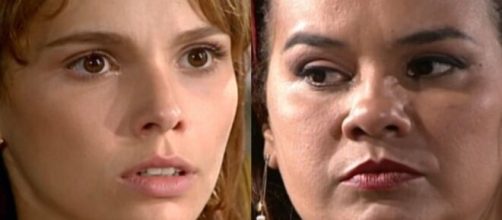 Mel e Dalva em 'O Clone' (Fotomontagem/Reprodução/TV Globo)