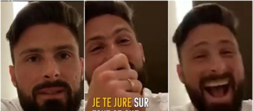 La réaction 'énorme' d'Olivier Giroud après une question sur Karim Benzema (capture YouTube)
