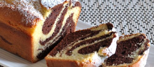 Plumcake variegato bianco e cacao.