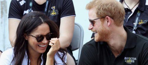 Meghan Markle and Prince Harry accept honor at NAACP Image Awards. [Image source/E! News YouTube video]