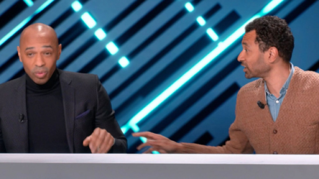 Thierry Henry a chambré Edouard Cissé en direct sur le plateau de Prime Vidéo. (capture Dimanche Soir Football)