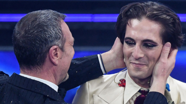 Damiano dei Maneskin si &egrave; commosso al Festival di Sanremo.