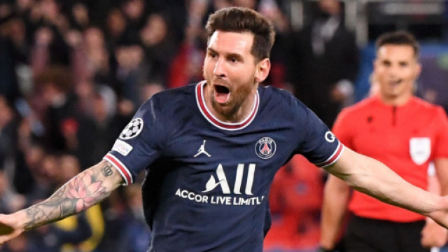 Messi n'a marqué que cinq petits buts en L1. Crédits : photo twitter.
