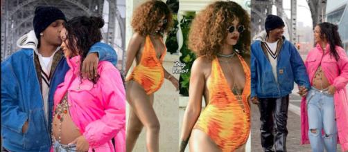 Rihanna enceinte de Asap Rocky : elle dévoile les photos sa grossesse à ses fans - Source : montage, Instagram